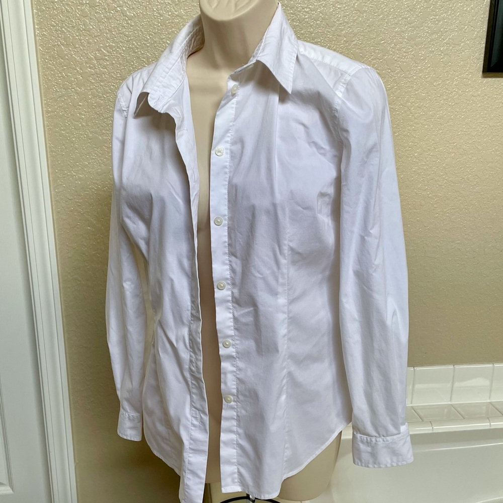EXPRESS- Classic white button down shirt